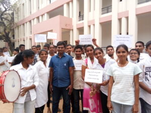 AMBEDKAR COLLEGE - EDUCATION AWARENESS PROGRAMME & STREET PLAY AT BASTHI 07-02-2018 (10)