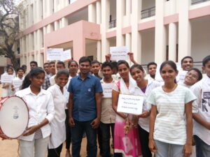 AMBEDKAR COLLEGE - EDUCATION AWARENESS PROGRAMME & STREET PLAY AT BASTHI 07-02-2018 (11)