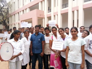 AMBEDKAR COLLEGE - EDUCATION AWARENESS PROGRAMME & STREET PLAY AT BASTHI 07-02-2018 (12)