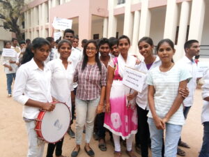 AMBEDKAR COLLEGE - EDUCATION AWARENESS PROGRAMME & STREET PLAY AT BASTHI 07-02-2018 (14)