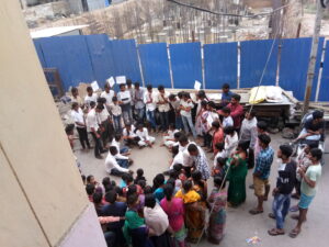 AMBEDKAR COLLEGE - EDUCATION AWARENESS PROGRAMME & STREET PLAY AT BASTHI 07-02-2018 (24)