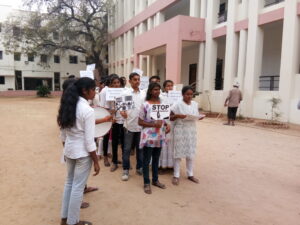 AMBEDKAR COLLEGE - EDUCATION AWARENESS PROGRAMME & STREET PLAY AT BASTHI 07-02-2018 (8)