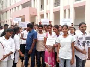 AMBEDKAR COLLEGE - EDUCATION AWARENESS PROGRAMME & STREET PLAY AT BASTHI 07-02-2018 (9)